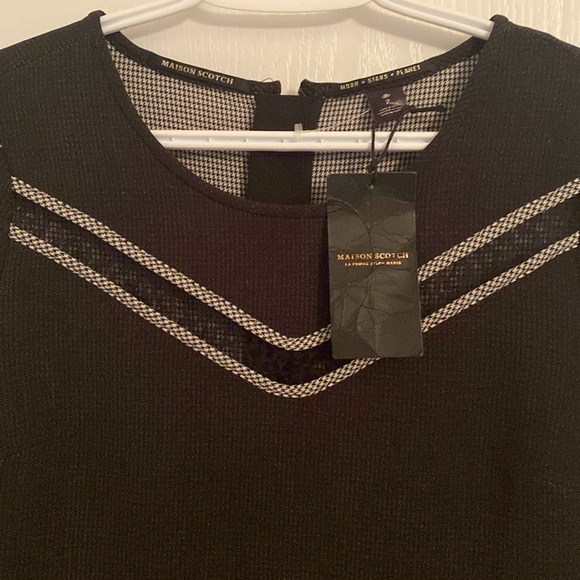 Madison Scotch Dress with lace down sleeves and around neckline. - Picture 2 of 6